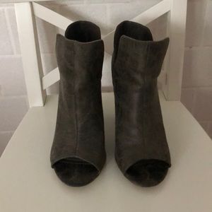 Open Toed Heeled Ankle Boots